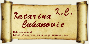Katarina Čukanović vizit kartica